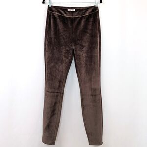Nanette Lepore Leggings Ribbed Velvet Corduroy Pull On Stretch Brown size Small